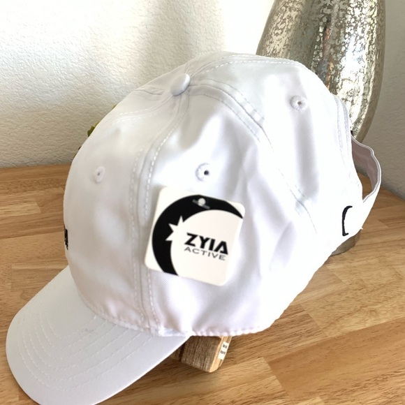 NWT Zyia Baseball Hat  White Adjustable back strap - Picture 2 of 8